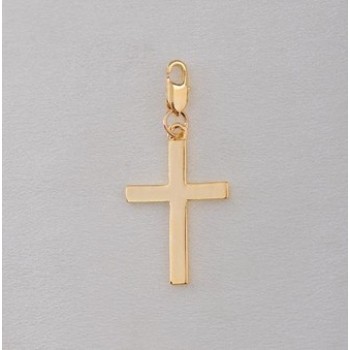 Free shipping! Wholesale high quality real 18k gold plated cross clasp charms HCC298-2, sold in 5pcs per pack