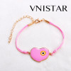 Free shipping! Charm bracelets, big heart charm, VSB088, heart size in 22*36mm,  sold in 5pcs per pack