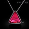 Free shipping! Necklaces, fashion crystal necklace, triangle pendant, large triangle crystal, VN561, pendant size 25*25mm, sold in 2 pcs per pack