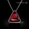 Free shipping! Necklaces, fashion crystal necklace, triangle pendant, large triangle crystal, VN561, pendant size 25*25mm, sold in 2 pcs per pack