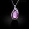 Free shipping! Necklaces, fashion crystal necklace, wedding necklace, big teardrop crystal, VN558, pendant size 25*48mm, sold in 2 pcs per pack
