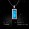 Free shipping! Necklaces, fashion wedding crystal necklace, rectangle pendant, rectangle crystal, VN555, pendant size 14*30mm, sold in 2 pcs per pack