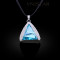 Free shipping! Necklaces, fashion crystal necklace, triangle pendant, huge triangle crystal, VN554, pendant size 28*28mm, sold in 2 pcs per pack