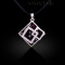 Free shipping! Necklaces, fashion necklace, square pendant, lady necklace, VN551, pendant size 29*29mm, sold in 2 pcs per pack