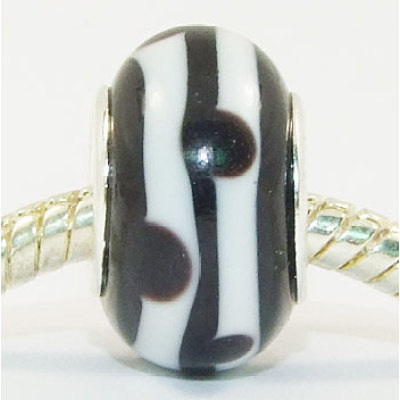 Free Shipping! Vnistar silver plated core glass beads with black color-PGB012, size 14*10mm, sold as 20pcs each pack