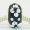Free Shipping! Vnistar wholesale silver plated glass beads PGB095, black glass beads in stock size in 15*9mm, sold as 20pcs each pack