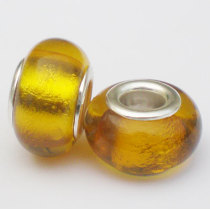 Free Shipping! Vnistar wholesale silver plated glass beads PGB133,  yellow copper beads in stock size in 14*10mm, sold as 20pcs each pack