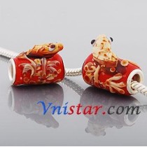 Free Shipping! Vnistar silver plated core glass PGA110, animal glass bead size in 18*14mm, sold as 15pcs each pack