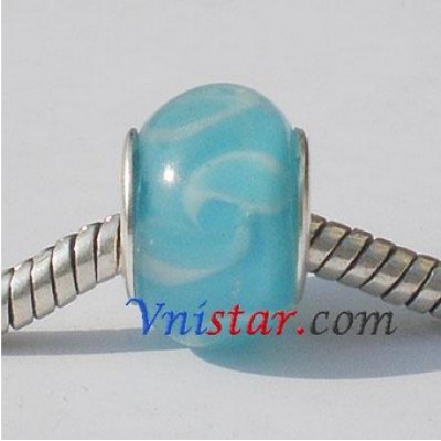 Free Shipping! Vnistar silver plated core glass PGB136,  copper beads size in 10*13mm, sold as 20pcs each pack
