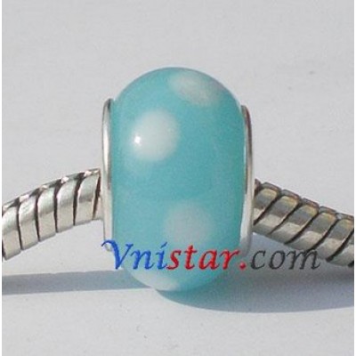 Free Shipping! Vnistar silver plated core glass PGB137,  copper beads size in 9*13mm, sold as 20pcs each pack