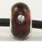 Free Shipping! Silver plated core glass bead PGSS105, brown bead with clear stones, silver foil in 9*14mm, sold as 20pcs each pack
