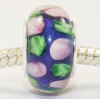 Free Shipping!Vnistar silver plated core glass beads with blue pink color -PGB322(9*14mm),sold as 20pcs each pack