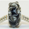Free Shipping! Vnistar silver plated core glass beads with black color-PGB347 size 9*14mm, sold as 20pcs each pack