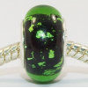 Free Shipping!Vnistar silver plated core glass beads PGB367 with black and green in 9*14mm, sold as 20pcs each pack