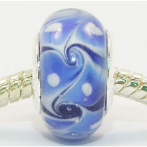 Free Shipping! Vnistar silver plated core glass beads with blue color-PGB357 size 9*14mm, sold as 20pcs each pack