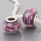 Free Shipping! Vnistar silver plated core glass beads PGB397, orchid glass beads, 9*14mm, sold as 20pcs each pack
