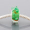 Free Shipping! Vnistar silver plated core glass bead PGB447, green bead with glass balls raised, 20pcs per pack
