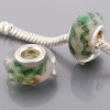 Free Shipping! Vnistar silver plated core glass beads PGB436, milky glass beads with glass ball raised, 20pcs per pack