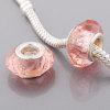 Free Shipping! Vnistar silver plated core peachblow cut glass beads PGB423, size in 9*14mm, 20pcs per pack