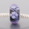 Free Shipping! Silver plated core black glass bead PGB582 with white flowers, size in 9*14mm, 20pcs per pack