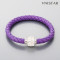 Bracelets, leather braided bracelet, magnetic clasp, unisex bracelet, VSB096, length in 22.5cm,5pcs/pack