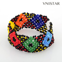 Bracelets, beaded stretch bracelet, seed bracelet, friend bracelet, VSB108, elastic, 25mm wide, 3pcs/pack