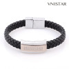 Bracelets, braided leather bracelet for unisex, leather bangle, VSB116, length in 21cm