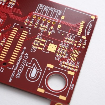 FR4 HDI PCB with Red Solder-mask printed circuit board manufacturer