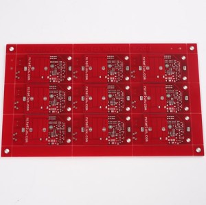 2layer Red Soldermask HAL-Free PCB