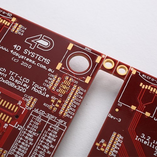 6layer LCD PCB circuit Board For Red Soldermask with Half V-CUT