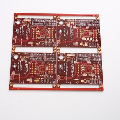 6layer LCD PCB circuit Board For Red Soldermask with Half V-CUT