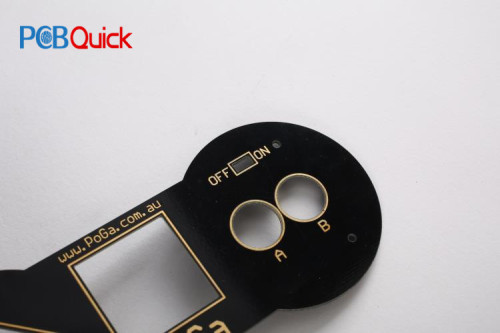 Single layer pcb manufacturing process：Double Sided Soldermask With Plating Copper Word