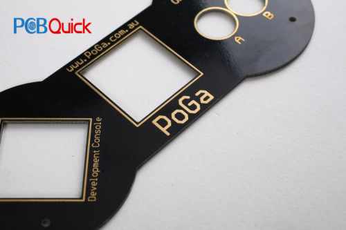 Single layer pcb manufacturing process：Double Sided Soldermask With Plating Copper Word