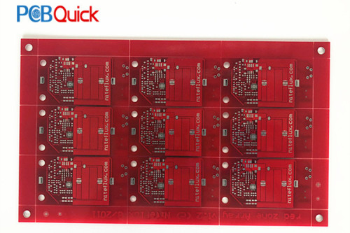 2Layer Red Soldermask HAL-Free PCB circuit board manufacturer