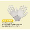 White or black mens and womens open back Puncture resistant Coated Work Glove