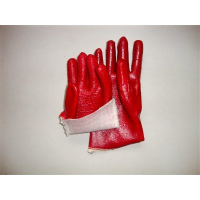 Red or black womens and mens Acid, Alkali resistant PVC Dipped Coated Work Glove