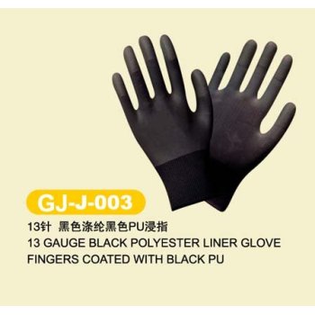 Polyster or nylon lining knit wrist Coated Work Glove, open back Gloves for men or women