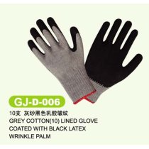 Female and Female S, M, L custom Acrylic yarn latex Coated Work Glove for winter