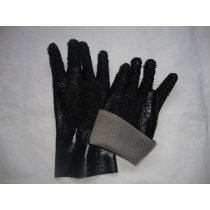 Abrasive resistant interlock lining cotton inner PVC plastic Coated Work Glove