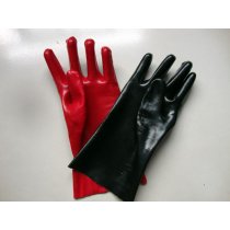 10 - 14 inch PVC Dipped Cotton flame proof, abrasion resistant washable Coated Work Glove