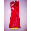 Red 11, 13, 14 inch flame proof cotton and PVC plastic Coated Work Glove