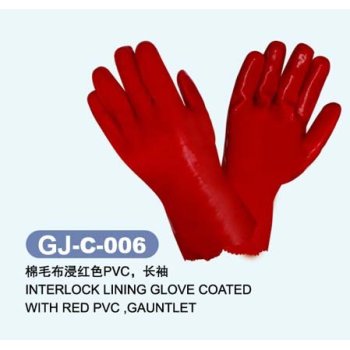 S, M and L Stretch knit shell nylon, polyster liner PVC Coated Work Glove