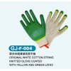 Green, red or white knitted cotton latex palm Coated Work Glove for men and women