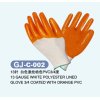 Open back thumb and fingertips PVC Latex Coated Work Glove with Stretch knit shell