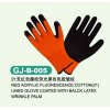 Lab chemical Abrasion resistant ladies and mens Red Coated Work Glove
