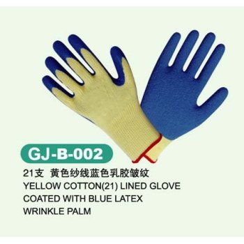 S, M and L seamless knitted liner Blue Latex Coated Work Glove