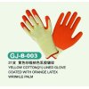 Cotton Stretch knit shell Red latex Coated Work Glove with open back