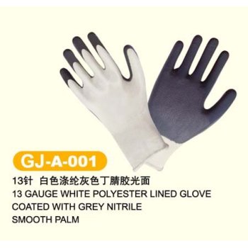 Male and Female polyster or nylon lining farmming safety nitrile Coated Work Glove