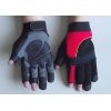 Neoprene Cuff Stretch fabric back Fingerless Anti vibration Mechanic Work Gloves