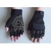 Neoprene Cuff Stretch fabric back mens or ladies Fingerless Mechanic Work Gloves